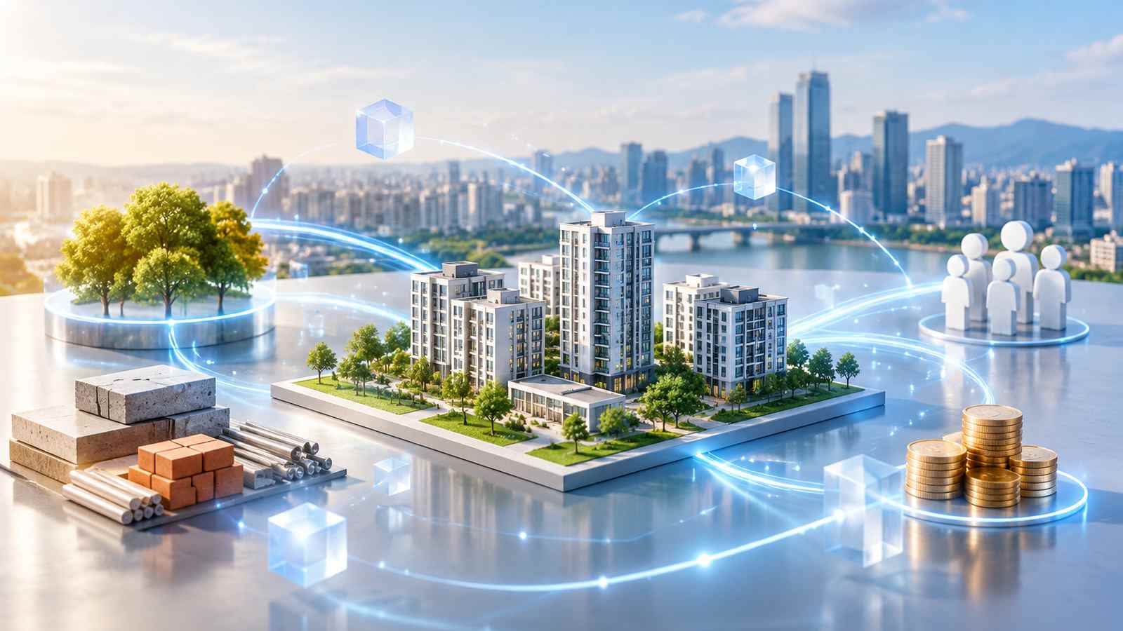 实体业务场景与数据来源、管理视角之间关系的概念示意