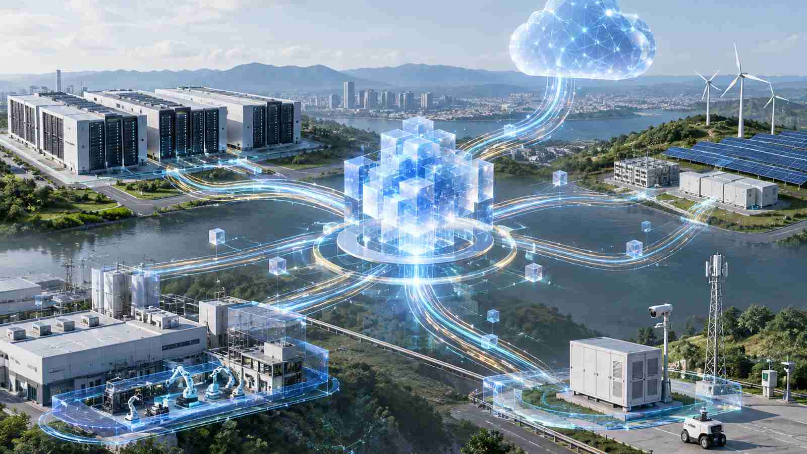 实体业务场景与数据来源、管理视角之间关系的概念示意