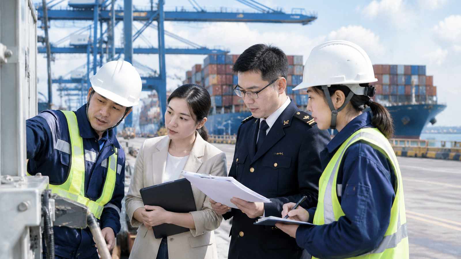 通关便利相关场景与数据应用示意图（图库素材，非真实项目界面）