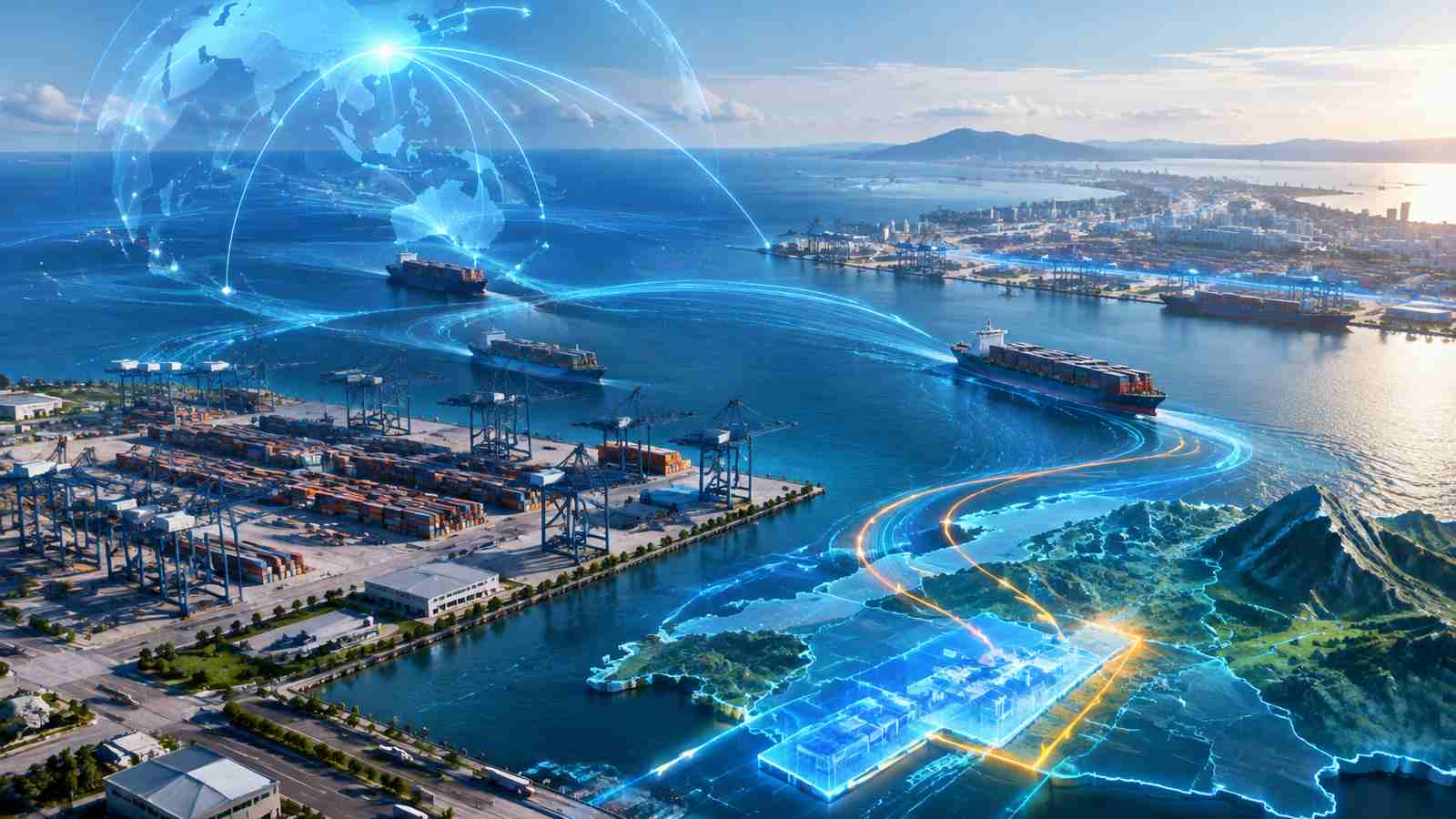 通关调度相关场景与数据应用示意图（图库素材，非真实项目界面）