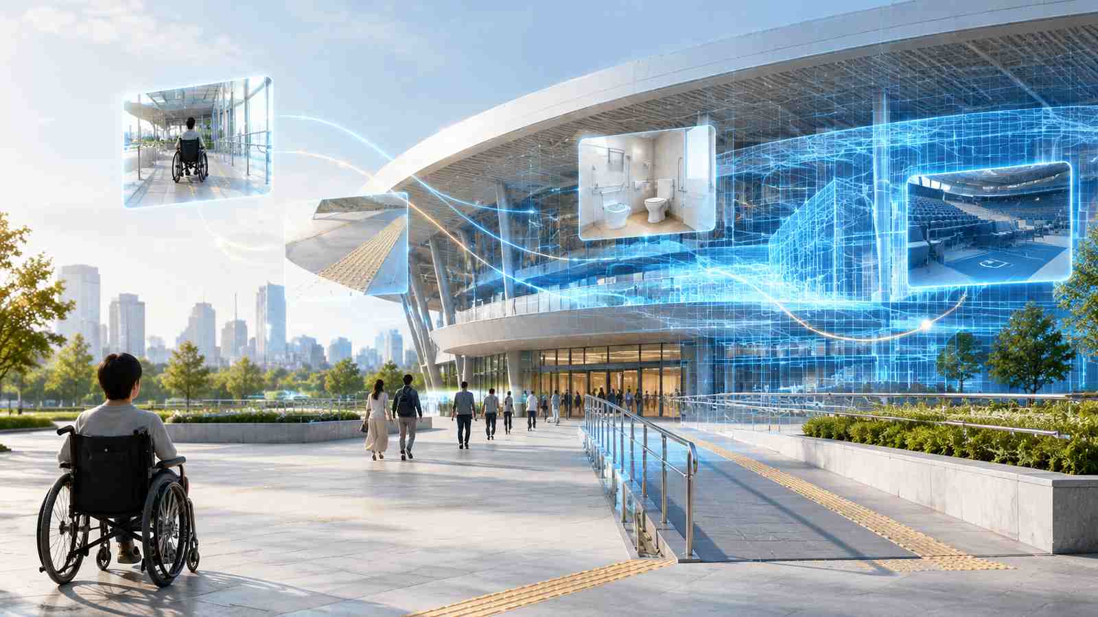 数据可视化与数字孪生能力的概念插图，非真实软件界面截图